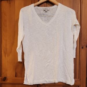 Merona White V-Neck Sweater